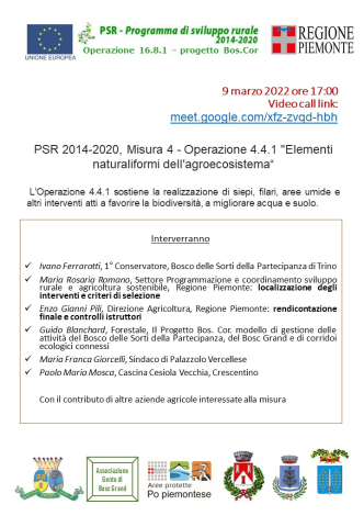 PSR 2014-2020: INCONTRO ON LINE